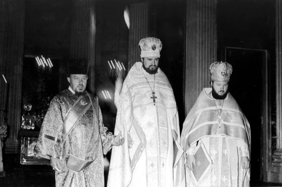 Хиротония епископа Антония (Завгороднего) — патриарх Кирилл (Владимир Гундяев) крайний справа, 1975 год<br>Фото: Maxodn / Wikimedia (CC BY-SA 4.0)