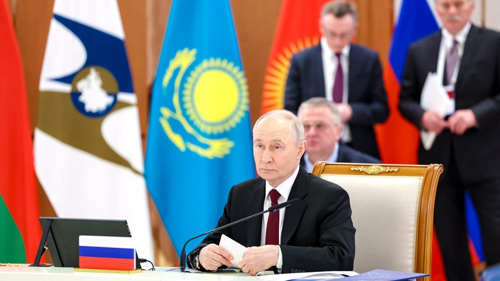 Владимир Путин на заседании Высшего Евразийского экономического совета в Астане, Казахстан, 29 мая 2026 года. Фото: Александр Казаков / Kremlin / EPA<br>