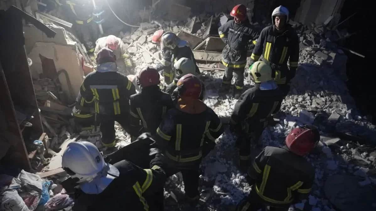 Lviv: the aftermath of the latest missile attack. Photo: Ukraine’s State Emergency Service