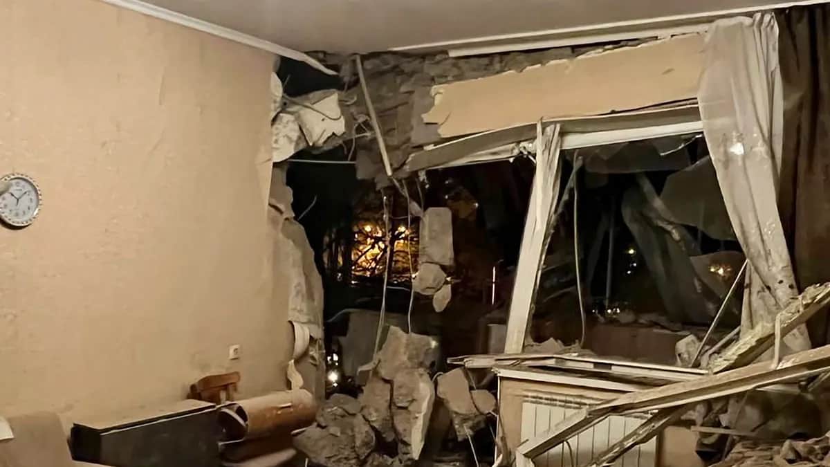 Поврежденная квартира после взрыва в Белгороде,, 20 апреля 2023 г. Фото: Telegram