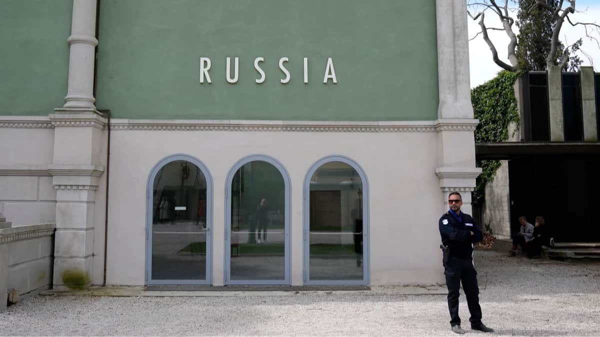 Павильон России, Италия, 19 апреля 2022 года. Фото: Antonio Calanni / AP Photo / Scanpix / LETA
