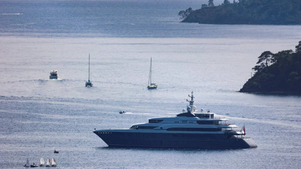 The yacht Clio in Göcek Bay in southwestern Türkiye, 16 April 2022. Photo: Yörük Işık / Reuters / Scanpix / LETA