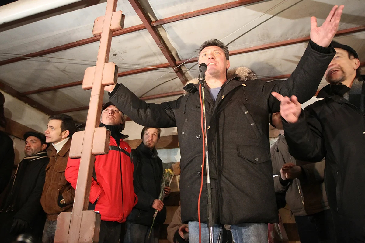 Акция в защиту 31 статьи Конституции, Москва, 31 января 2011 года. Фото: Максим Шипенков / EPA