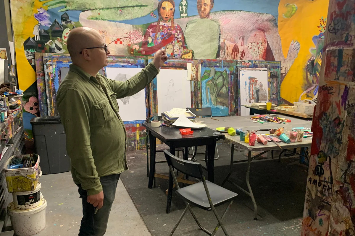 Арт-директор «Art Area ДК» Алексей Михайлов. Фото: Ольга Мусафирова / «Новая газета Европа» 