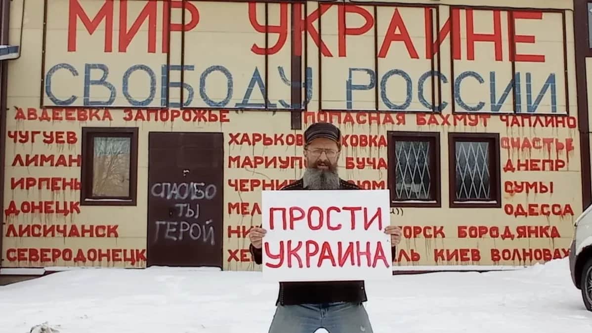 Dmitry Skurikhin outside his shop. Photo: Skurikhin family