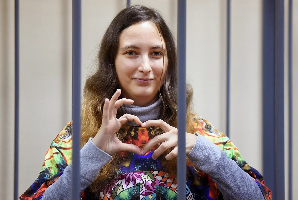 Skochilenko at her trial in St. Petersburg in November. Photo: Alexander Koryakov / Kommersant / Sipa USA / Vida Press