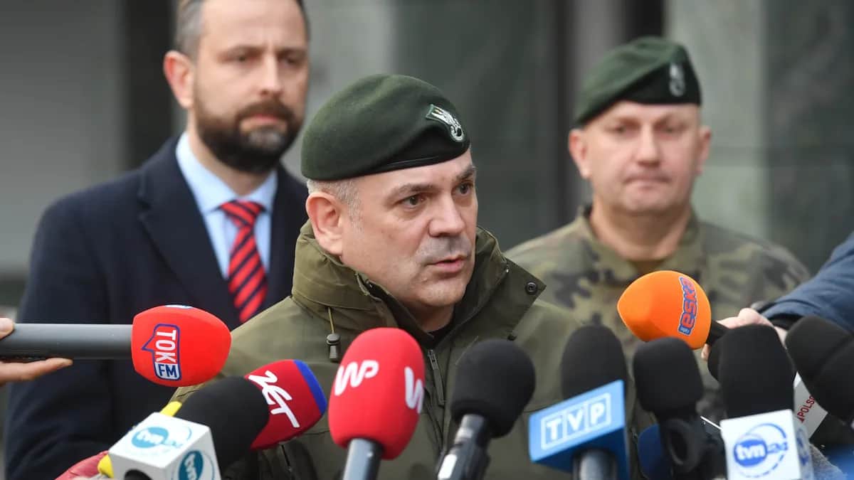 Chief of General Staff of the Polish Army Gen. Wieslaw Kukula during a press conference after the National Security Council meeting in Warsaw, 29 December 2023.&nbsp;Photo: EPA-EFE/PIOTR NOWAK POLAND OUT