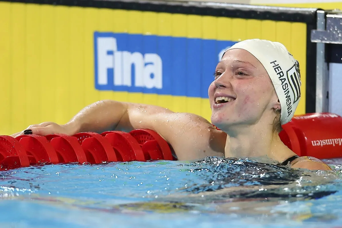 Александра Герасименя на Чемпионате мира по плаванию в Турции, 2012 год. Фото: EPA / VALDRIN XHEMAJ