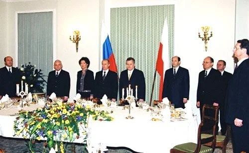 Официальный обед Президента Польши Александера Квасьневского. Фото: <a href="http://www.kremlin.ru/events/president/news/42509">Kremlin</a>