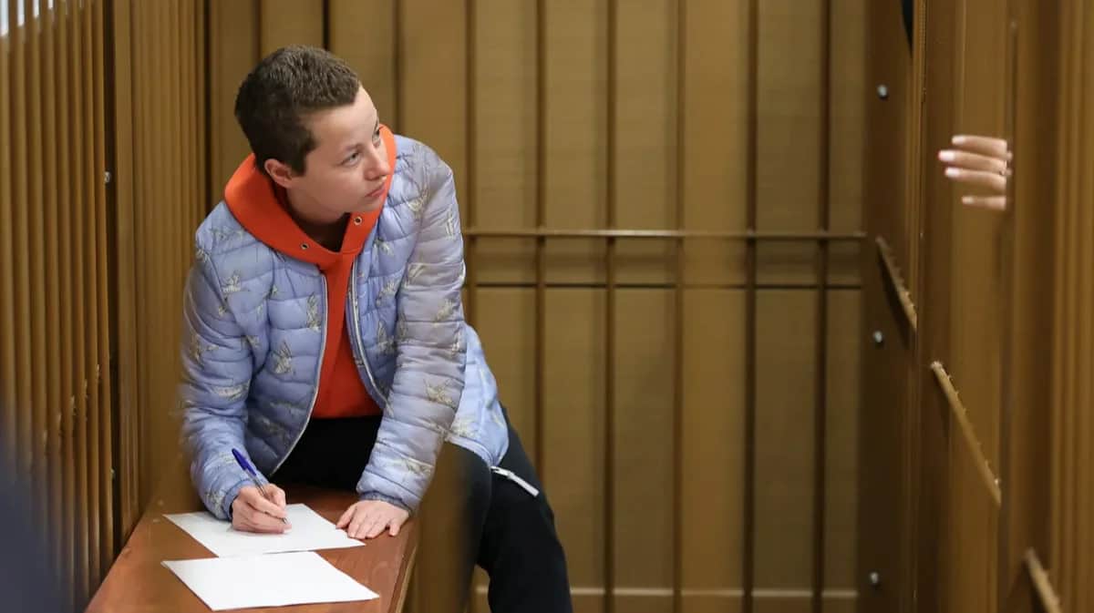 Evgenia Berkovich during a court hearing in Moscow, 5 May 2023. Photo: REUTERS