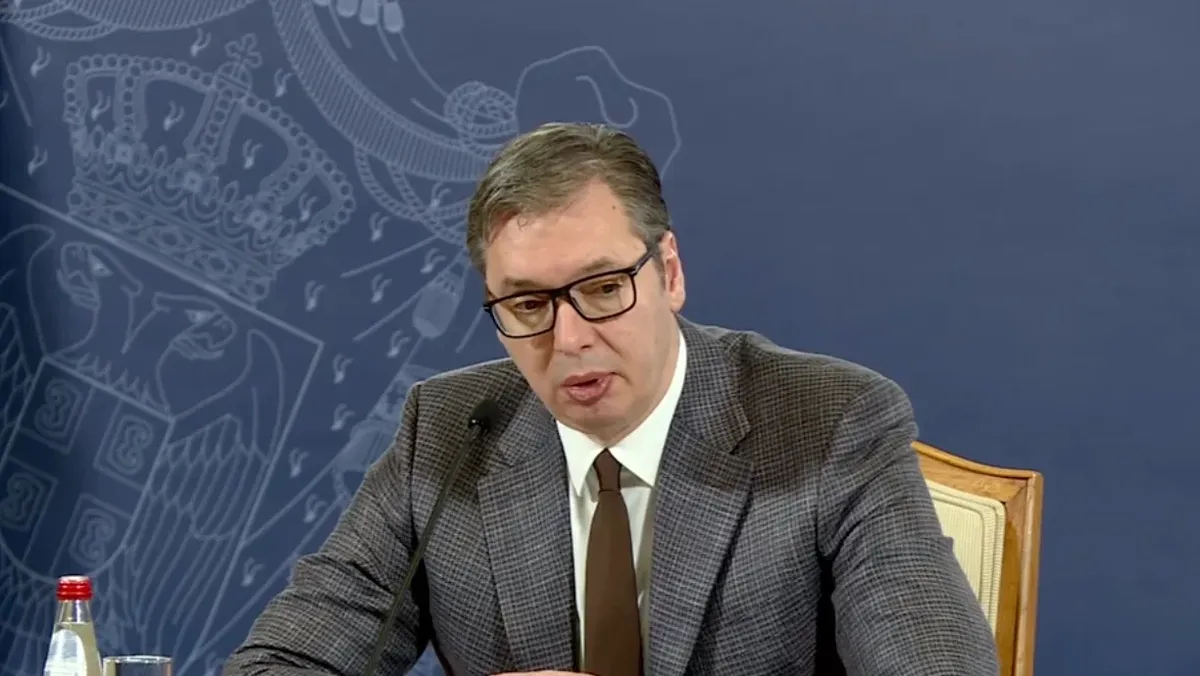Обращение Александера Вучича. Фото: скрин <a href="https://n1info.rs/vesti/vucic-rekli-su-mi-da-moramo-da-prihvatimo-plan-inace-ce-biti-posledica/">видео</a>