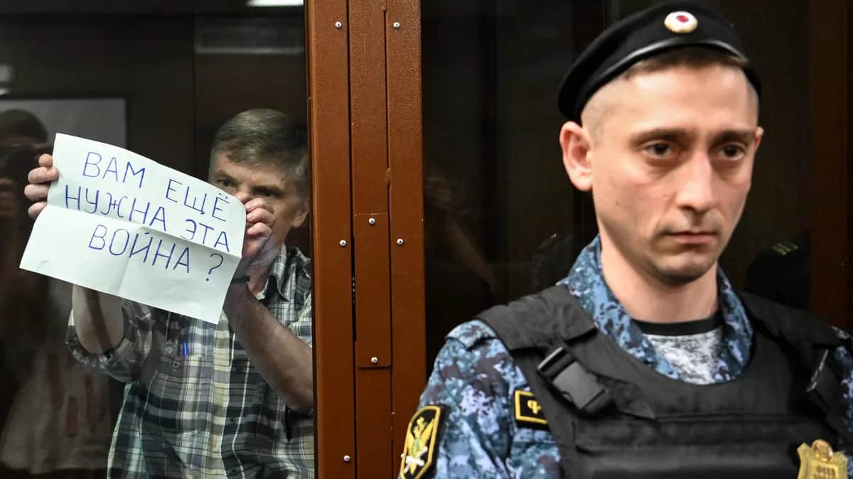 Алексей Горинов в суде. Фото: Кирилл Кудрявцев / AFP / Scanpix