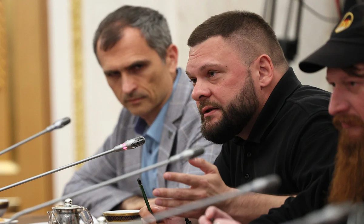 Евгений Поддубный на встрече с Владимиром Путиным, 13 июня 2023 года. Фото: <a data-sk="tooltip_parent" data-stringify-link="http://kremlin.ru/events/president/news/71391/photos" href="http://kremlin.ru/events/president/news/71391/photos" rel="noopener noreferrer" target="_blank">Kremlin</a>
