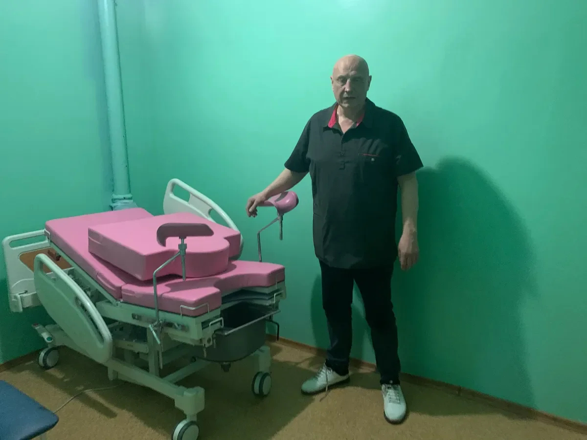 The hospital staff move deliveries to this corner room during bombings, observing the rule of two walls. Photo: Olga Musafirova