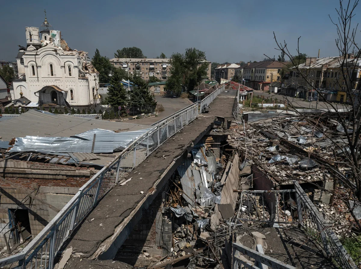 Destruction in Kostyantynivka, Donetsk region, Ukraine, 30 July 2025. Photo: AFU / EPA