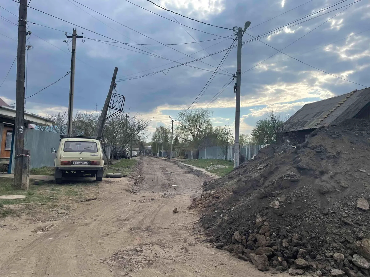 Улица Дорожников, на которую упал беспилотник. Фото: «Новая газета Европа»