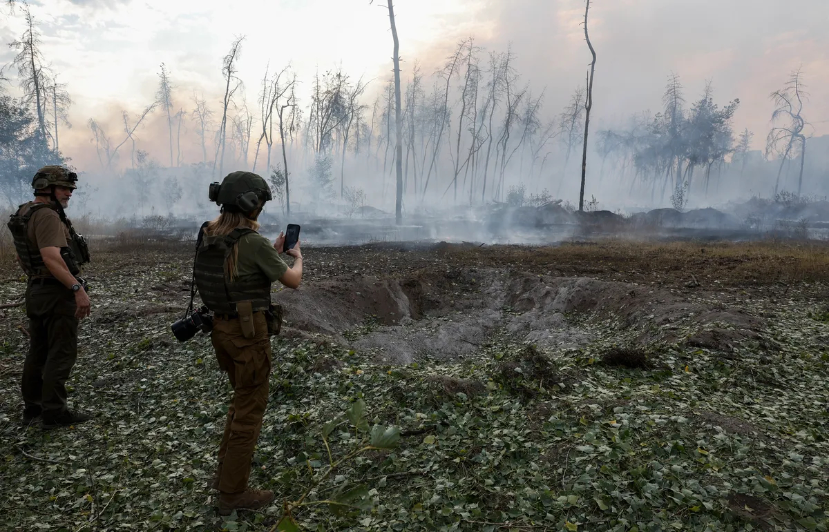 Aftermath of Russian shelling in Kharkiv, Ukraine, 17 September 2024. Photo: SERGEY KOZLOV