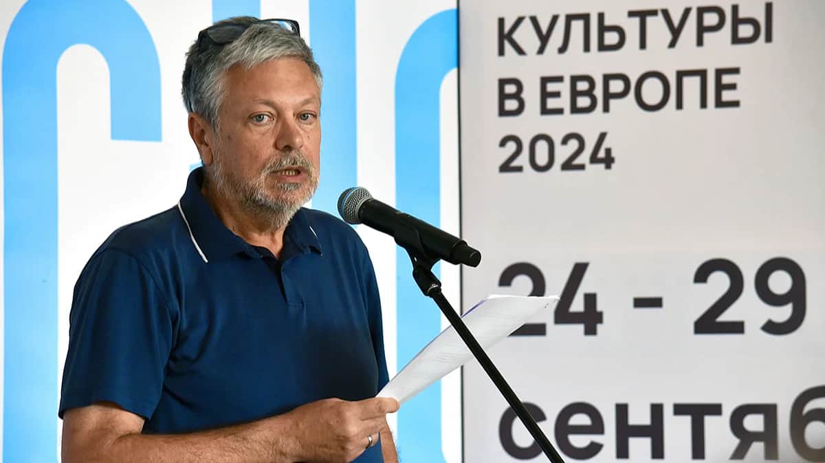 Писатель Михаил Шишкин на форуме «СловоНово». Фото: Сергей Поделенко