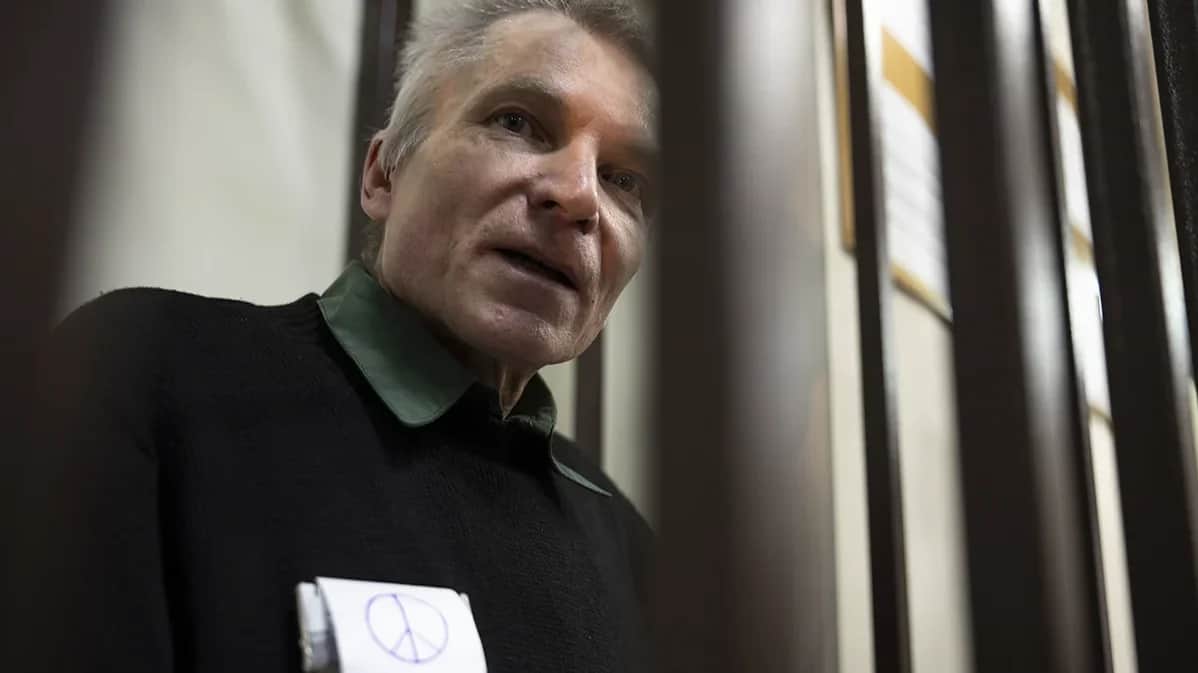 Alexey Gorinov in court on Friday. Photo: Dmitry Serebryakov / AP Photo / Scanpix / LETA