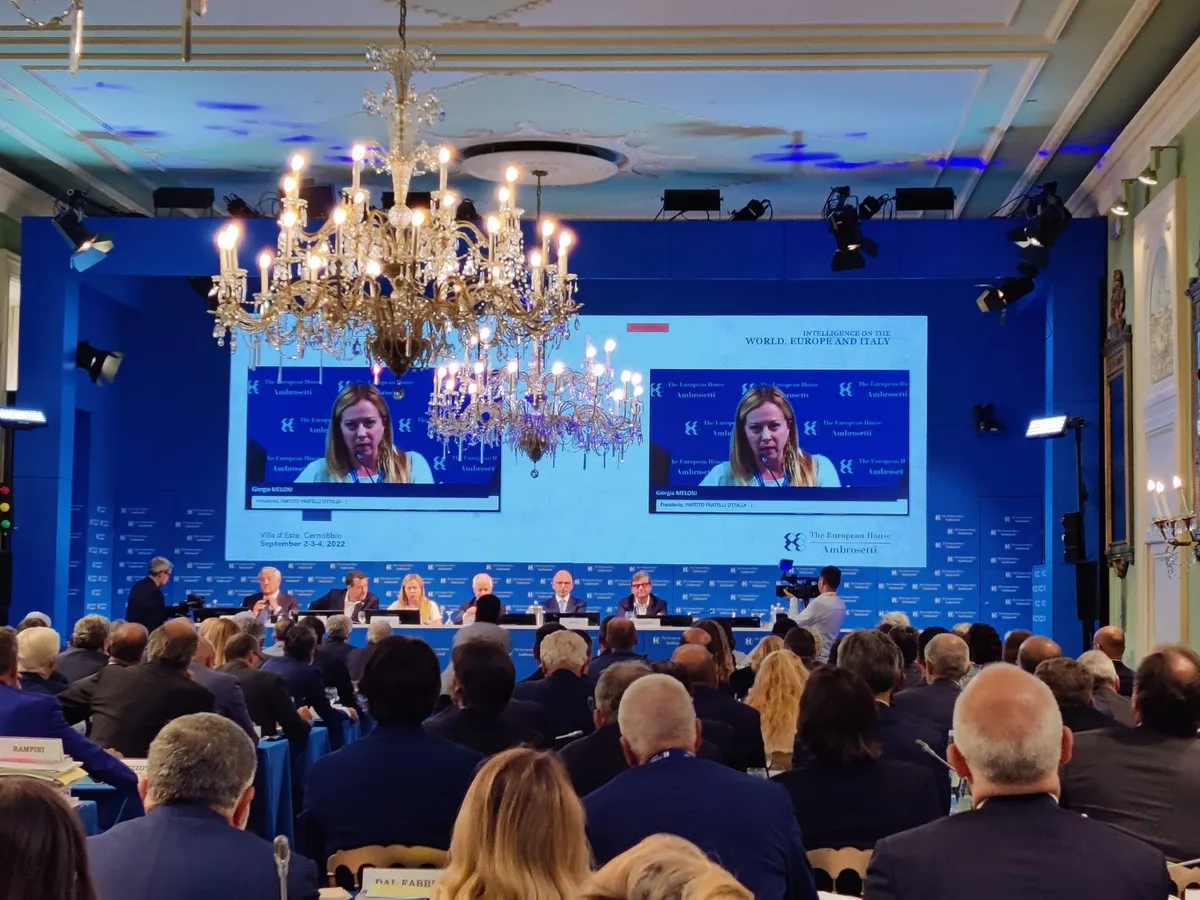 Джорджия Мелони . Фото: <a href="https://twitter.com/Ambrosetti_/status/1566384309224853504?s=20&amp;t=t-vJo_thNTR-1rCAcQD01g">Twitter</a>