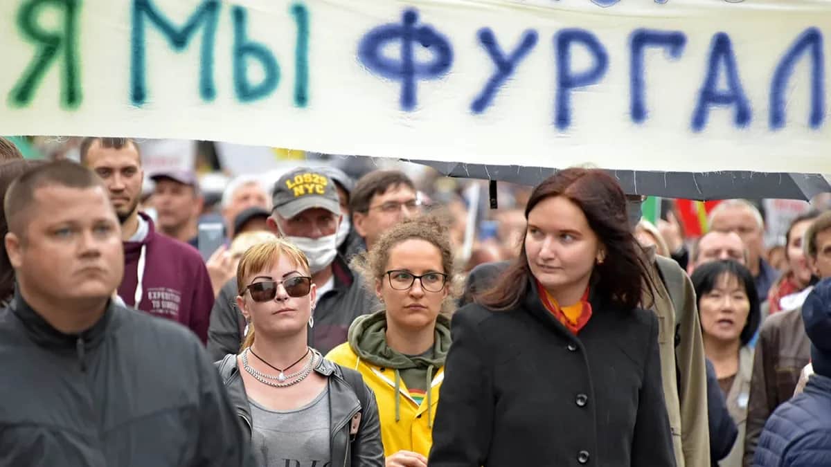 Акция в поддержку Сергея Фургала в Хабаровске, 19 сентября 2020 года. Фото: Игорь Волков/Коммерсантъ/Sipa USA