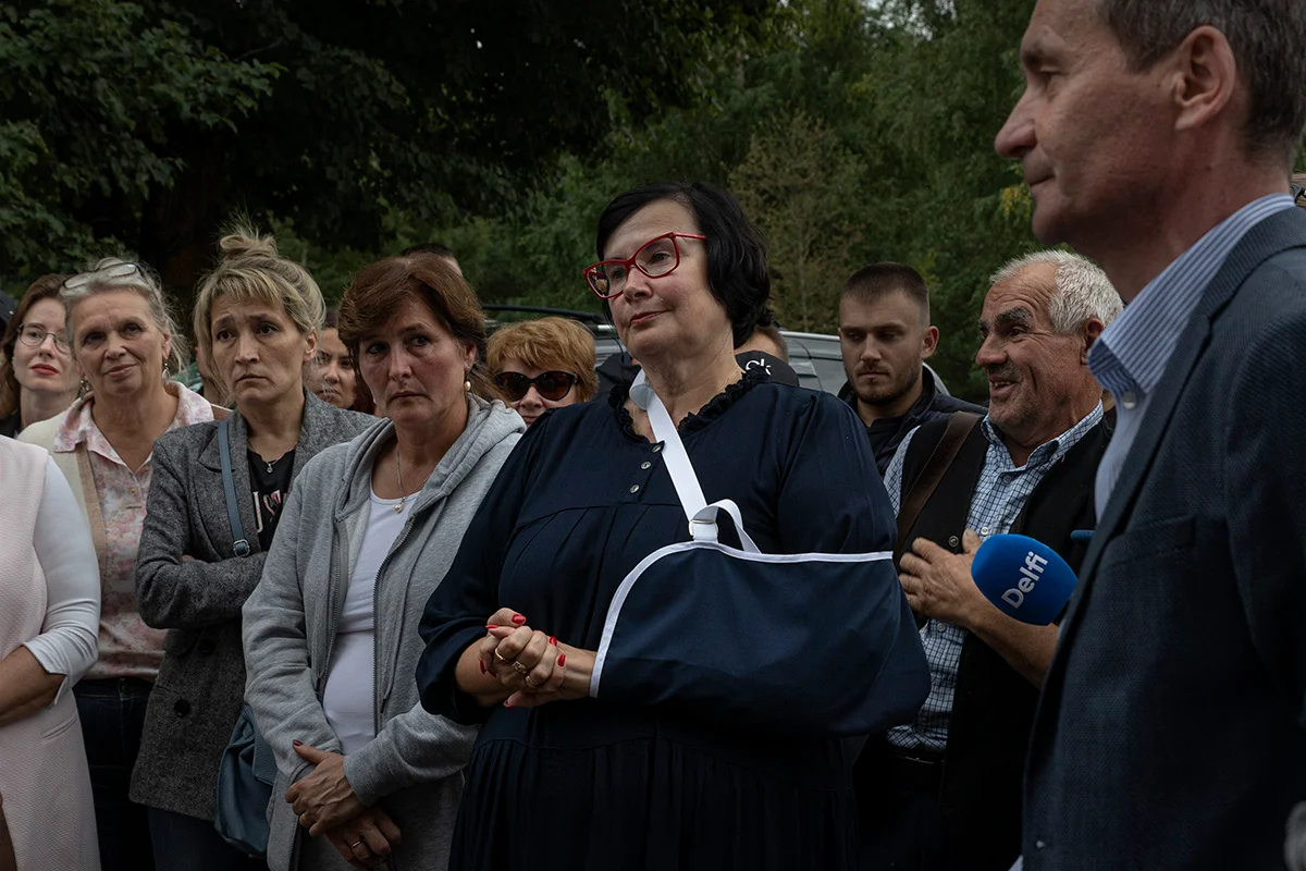 Мэр Нарвы Катри Райк (в центре). Фото: Влад Докшин / Специально для «Новой газеты.Европа»