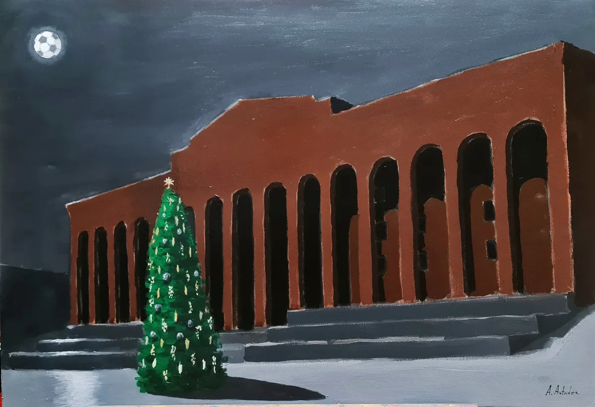 Antadze’s 2024 depiction of the Georgian Parliament. Photo: Sandro Antadze