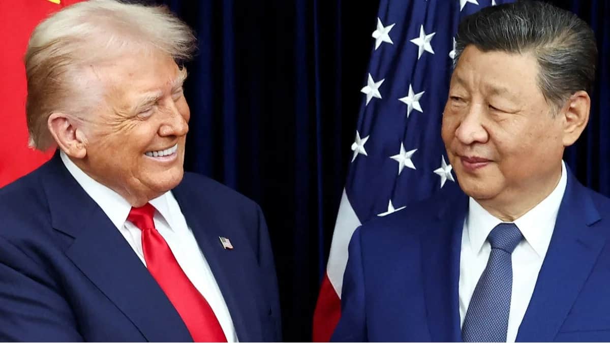 <span id="e1rwgo9bs">Дональд Трамп и Си Цзиньпин во время двусторонней встречи в Пусане, Южная Корея, 30 октября 2025 года. Фото: Evelyn Hockstein / Reuters / Scanpix / LETA</span><br>