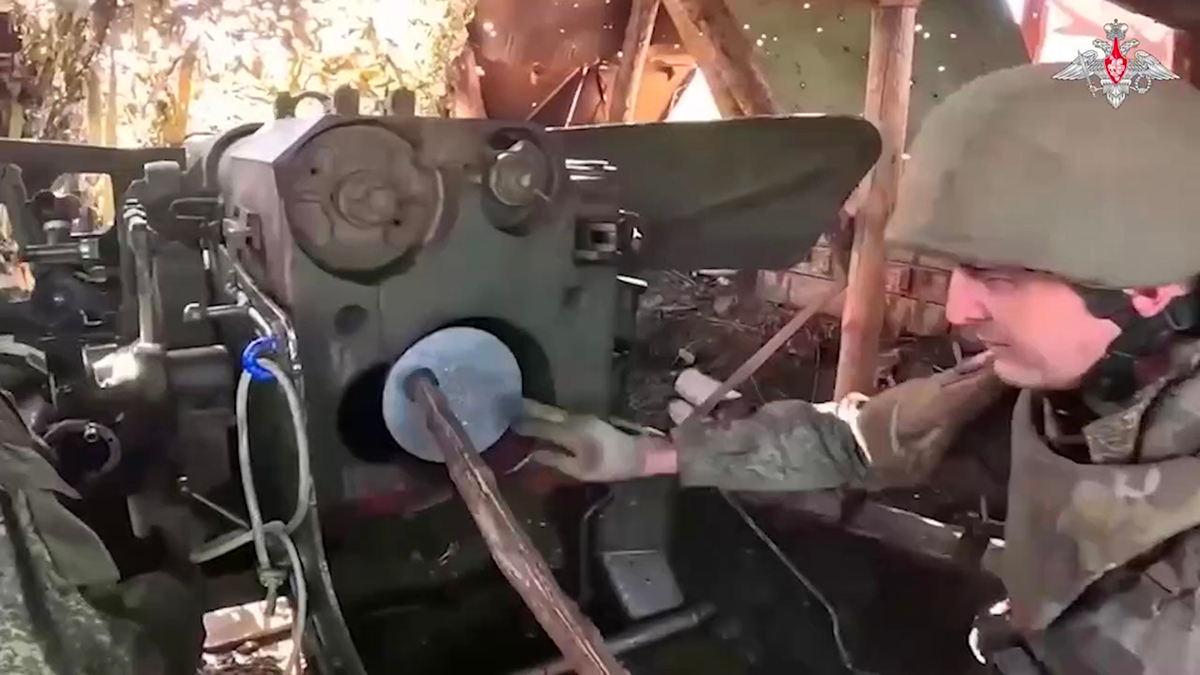 Кадр из видео Минобороны РФ, в котором сообщается о якобы взятии Константиновки. Источник: Минобороны РФ
