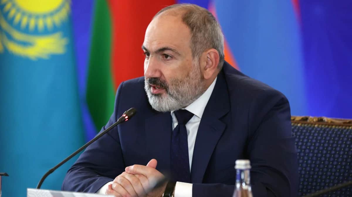 Премьер-министр Армении Никол Пашинян на сессии Совета коллективной безопасности Организации Договора о коллективной безопасности в Ереване, Армения, 23 ноября 2022 года. Фото: Владимир Смирнов / Sputnik / Kremlin / EPA-EFE