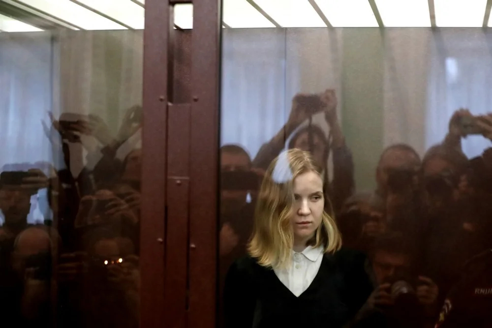 Darya Trepova attends a court hearing in St. Petersburg, 15 November 2023. Photo: EPA-EFE/ANATOLY MALTSEV