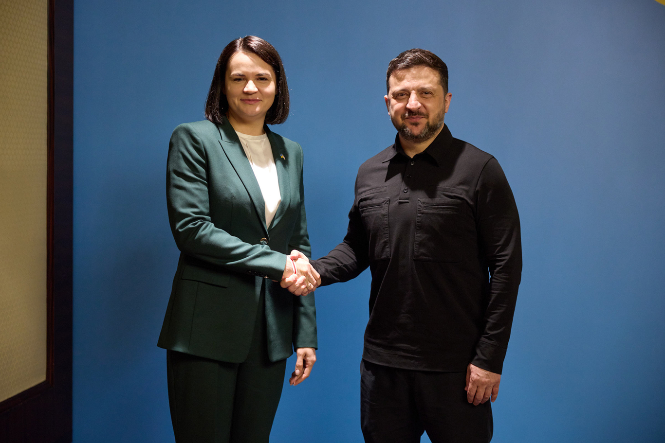 Светлана Тихановская и Владимир Зеленский во время встречи в Киеве, Украина, 26 мая 2026 года. Фото: <a href="https://www.president.gov.ua/en/news/u-kiyevi-prezident-zustrivsya-zi-svitlanoyu-tihanovskoyu-104609" target="_blank">Офис Президента Украины</a>