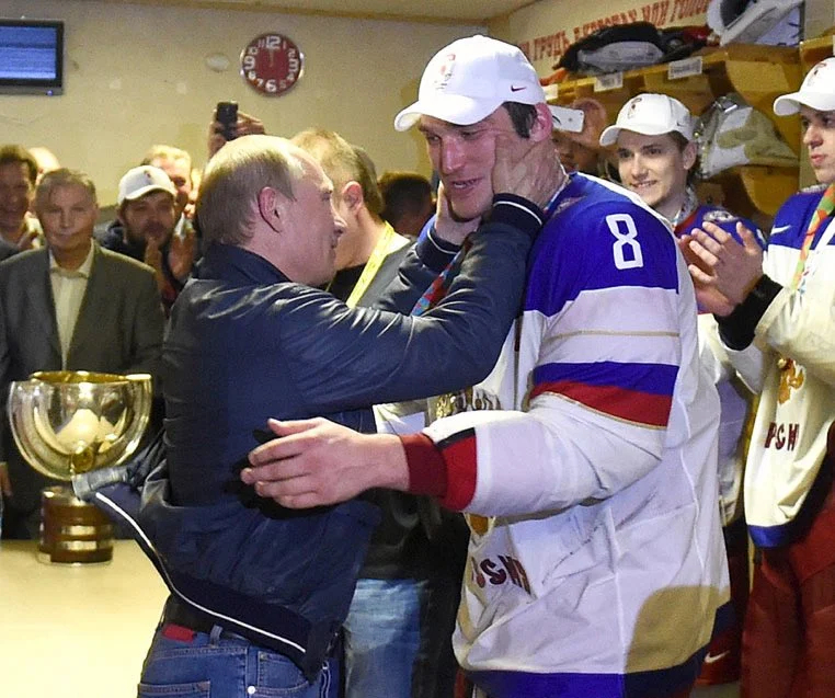 Vladimir Putin and Alexander Ovechkin. Photo: social media