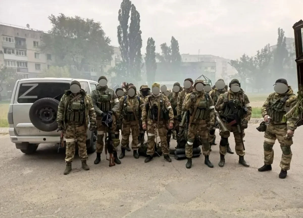 According to Alexander, most people pictured were wounded or killed during the fights for Sievierodonetsk. The photo was taken in Rubizhne