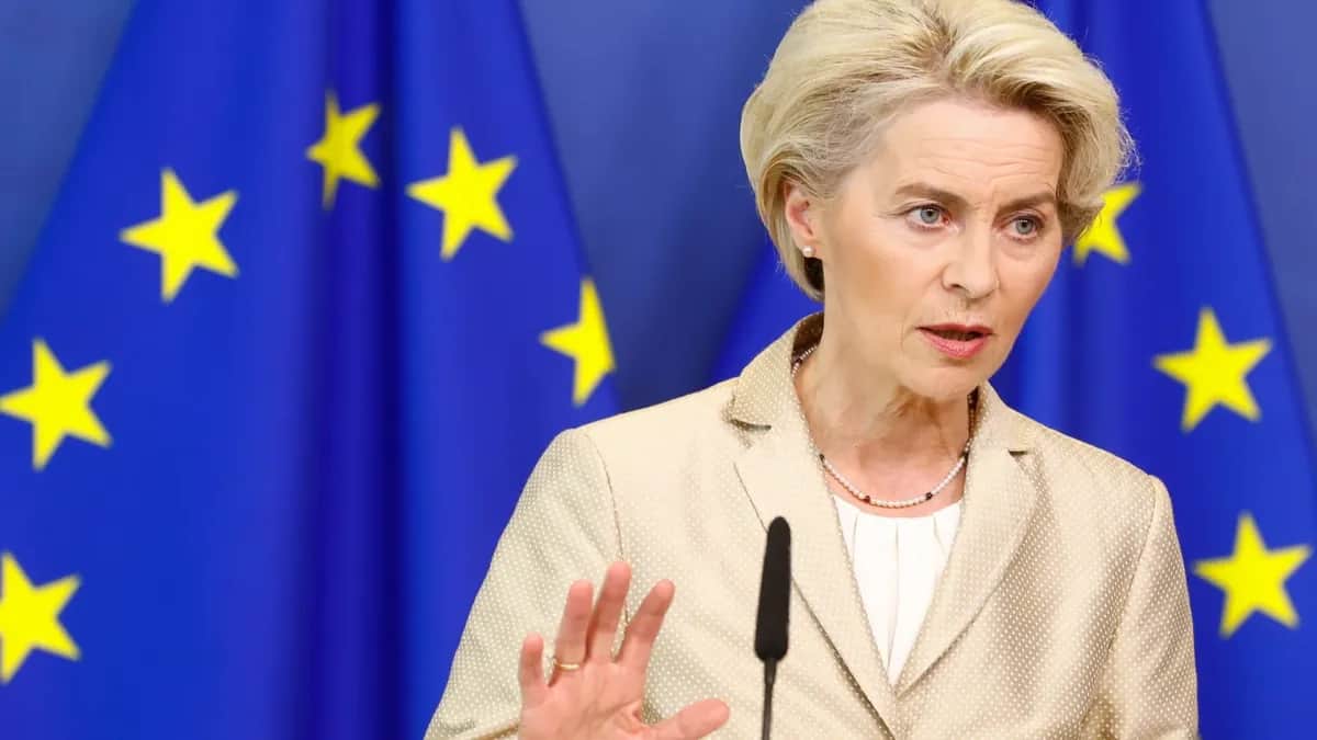 Председатель Еврокомиссии Урсула фон дер Ляйен. Фото: EPA-EFE / STEPHANIE LECOCQ