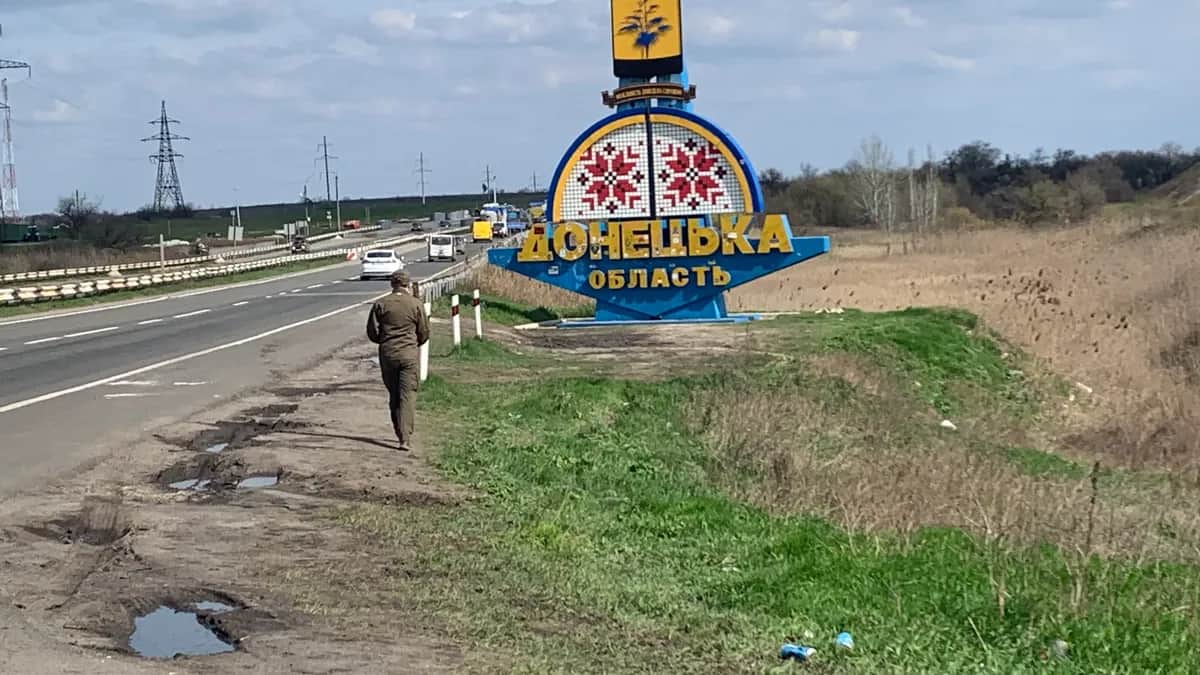 Въезд в Донецкую область со стороны Покровска, который называют «северными воротами Донбасса». Фото: Ольга Мусафирова
