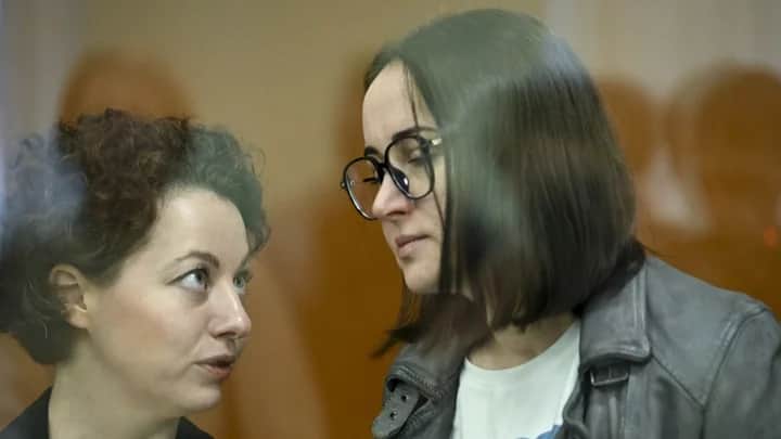 Berkovich and Petriychuk at trial proceedings in May 2024. Photo: Alexander Nemenov / AFP / Scanpix / Leta