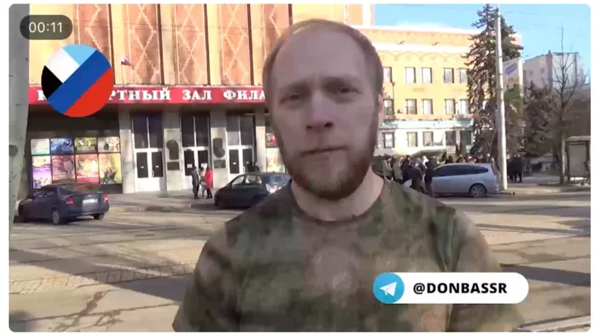 Pavel Chuprina, a war correspondent. Screenshot from a video