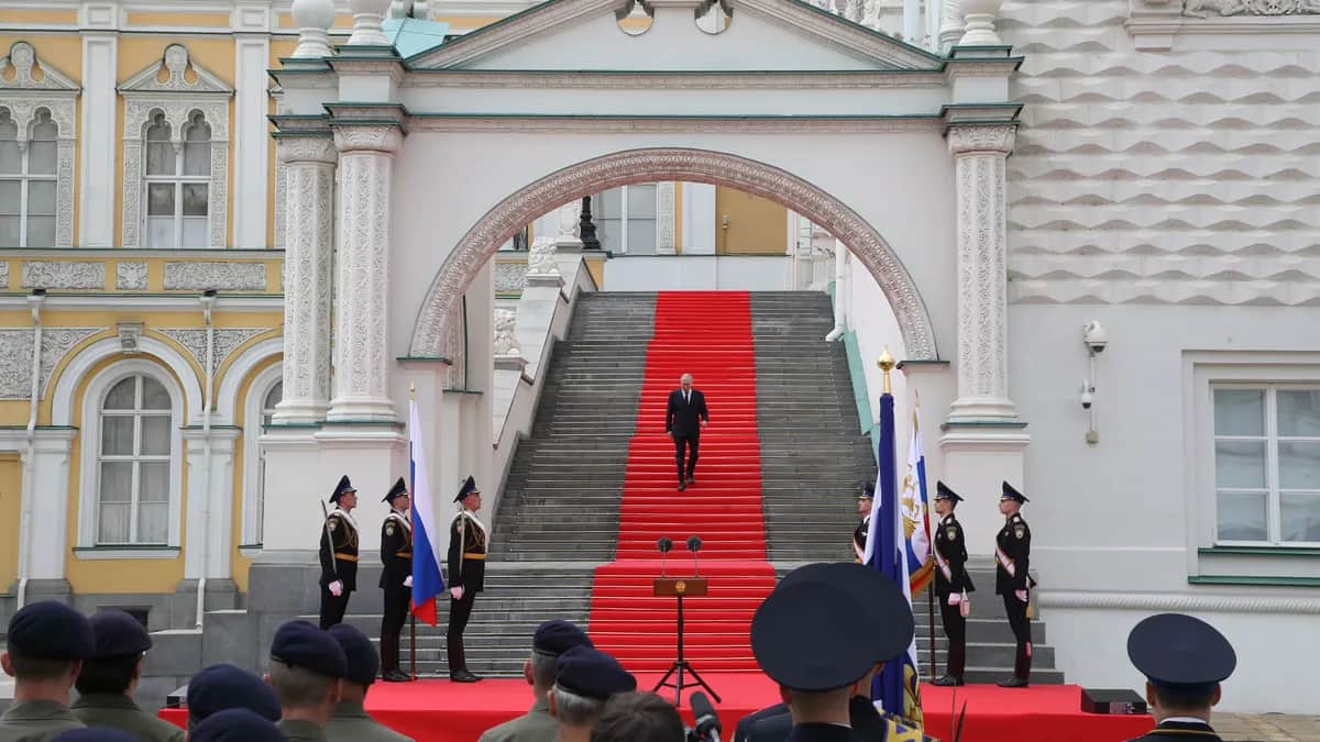 Владимир Путин на встрече с офицерами российской армии и спецслужб, 27 июня 2023 года. Фото: Getty Images
