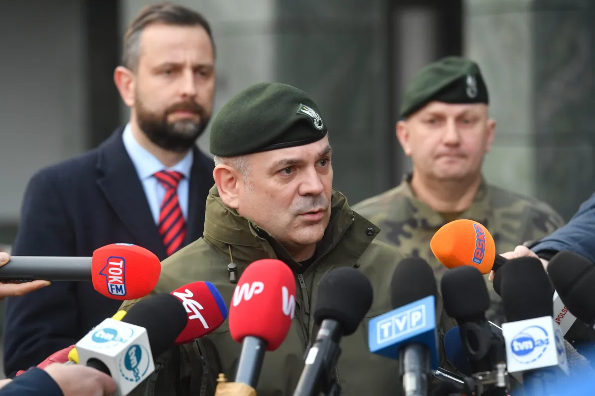 Chief of General Staff of the Polish Army Gen. Wieslaw Kukula during a press conference after the National Security Council meeting in Warsaw, 29 December 2023. Photo: EPA-EFE/PIOTR NOWAK POLAND OUT