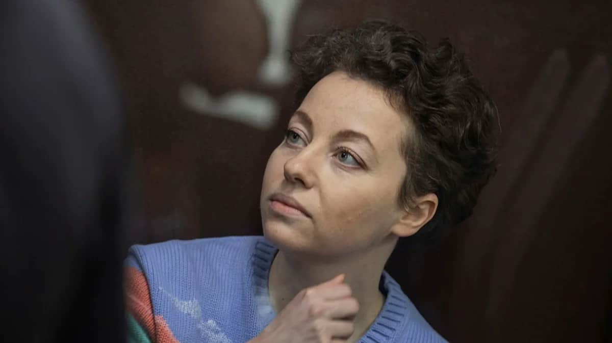 Женя Беркович в суде. Фото: Александра Астахова / «Медиазона»