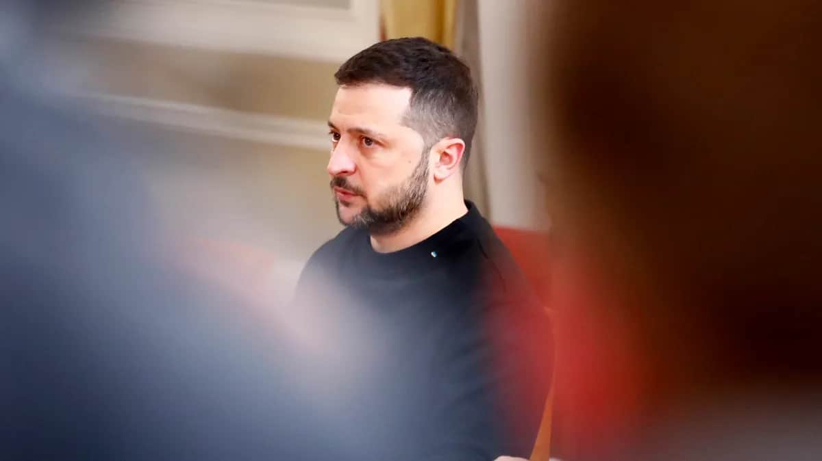 Ukrainian President Volodymyr Zelensky during a visit to Riga, Latvia on January 11. Photo: EPA-EFE/TOMS KALNINS