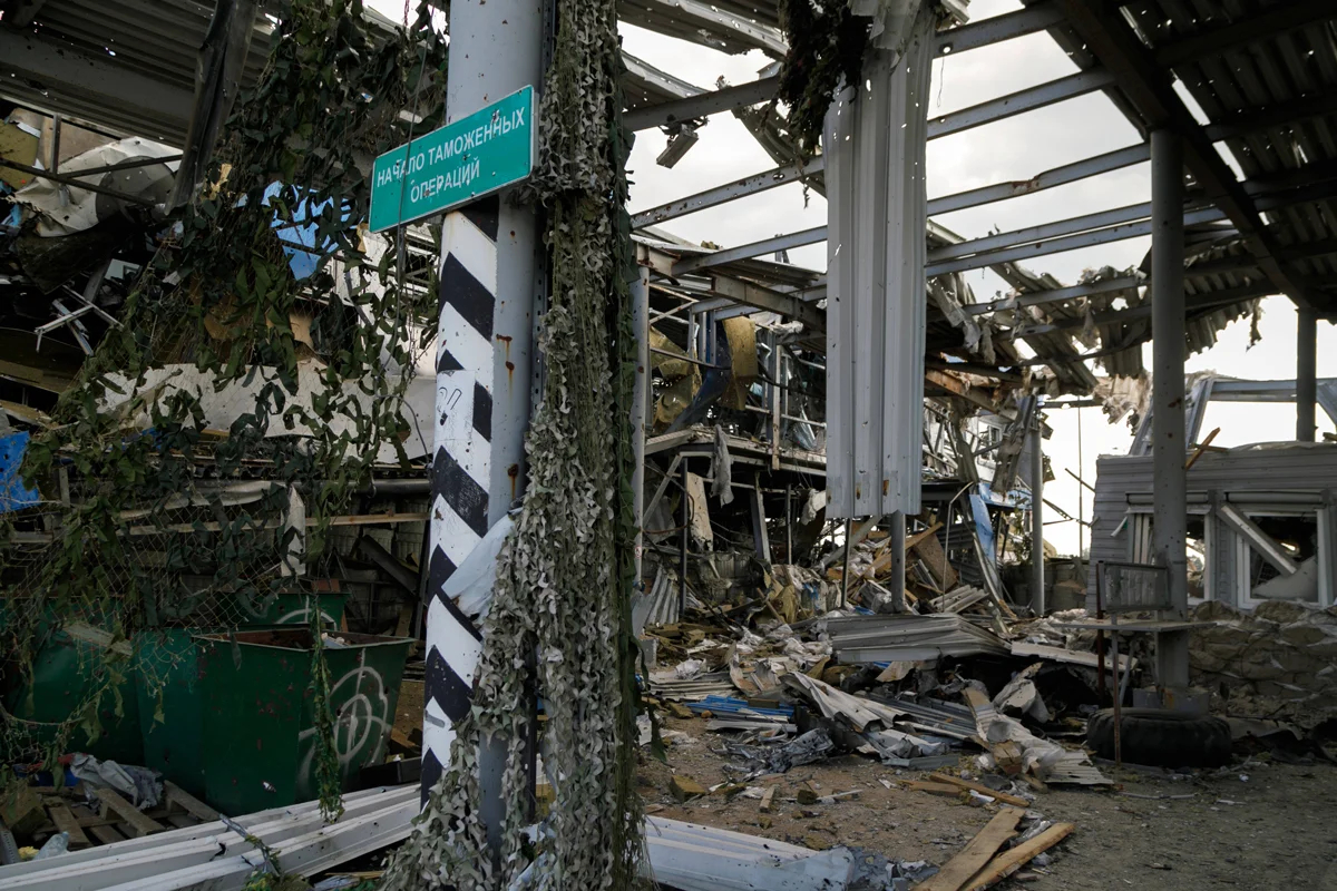 Уничтоженный погранпункт «Суджа» в Курской области, 16 августа 2024 года. Фото: Кирилл Чуботин / Укринформ / Sipa USA