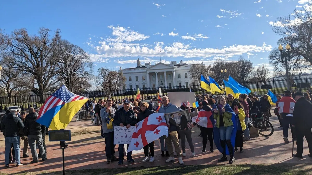 Акция Save Misha в Вашингтоне. Фото: <a href="https://twitter.com/FeyginMark4/status/1627545585266851840/photo/1" rel="noopener noreferrer" title="https://twitter.com/FeyginMark4/status/1627545585266851840/photo/1">Twitter</a>