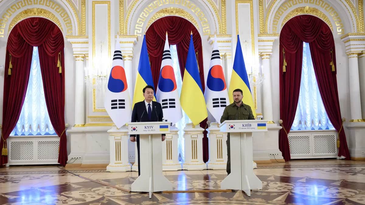 Meeting between the President of Ukraine and the President of South Korea in Kyiv, 15 July 2023. Photo: President of Ukraine