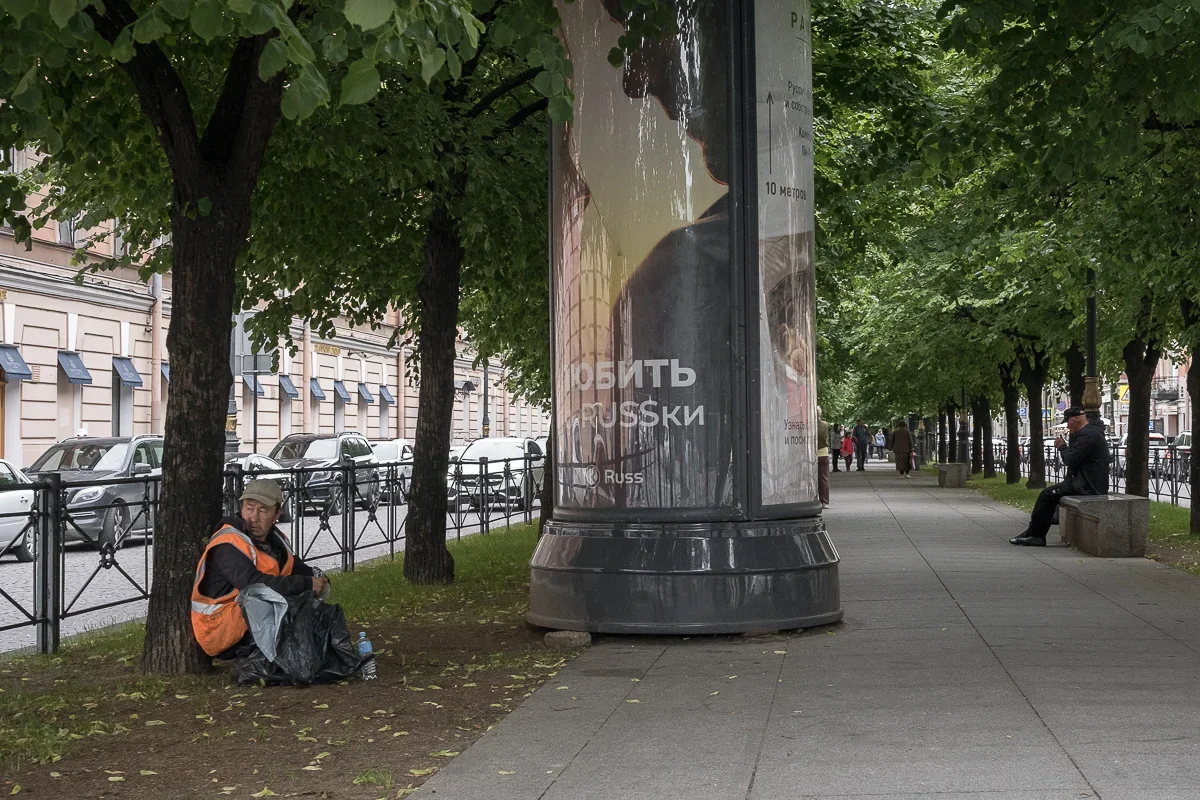 A migrant worker in St. Petersburg. 