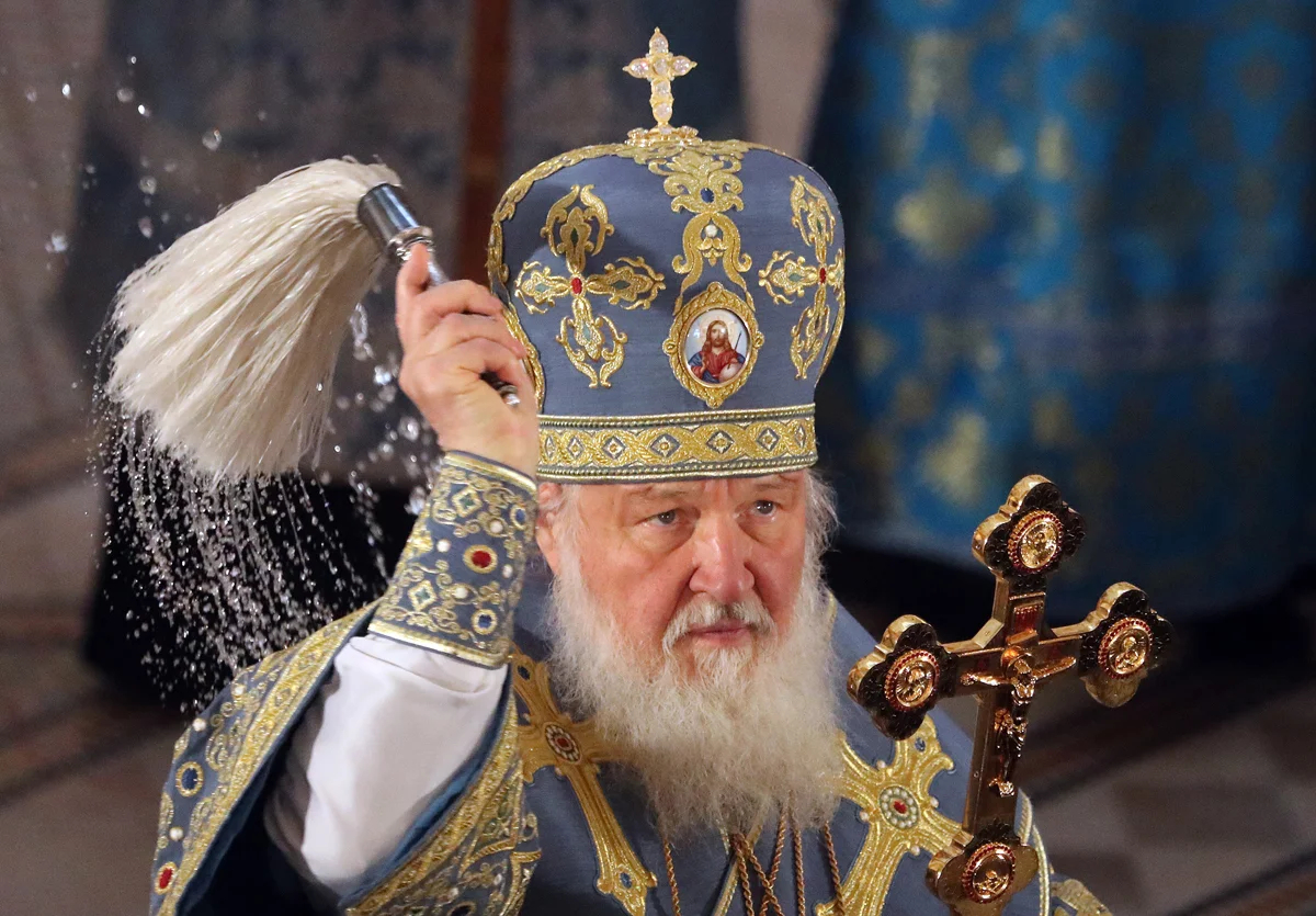 Патриарх Кирилл совершает богослужение в храме Всех Святых в Минске, 14 октября 2018 года. Фото: Татьяна Зенкович / EPA
