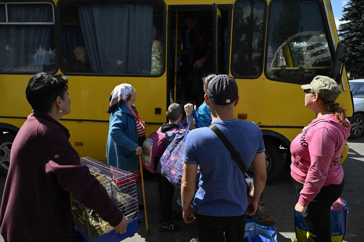 Жители Донецкой области Украины эвакуируются на фоне продвижения российских войск в этом районе. Фото: Genya SAVILOV / AFP / Scanpix