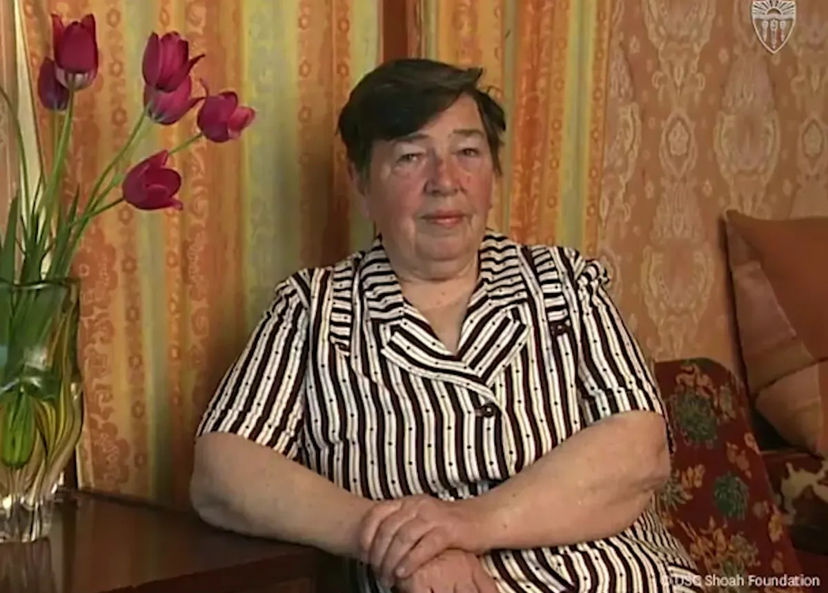 Ванда Объедкова. Фото: скрин из интервью USC Shoah Foundation