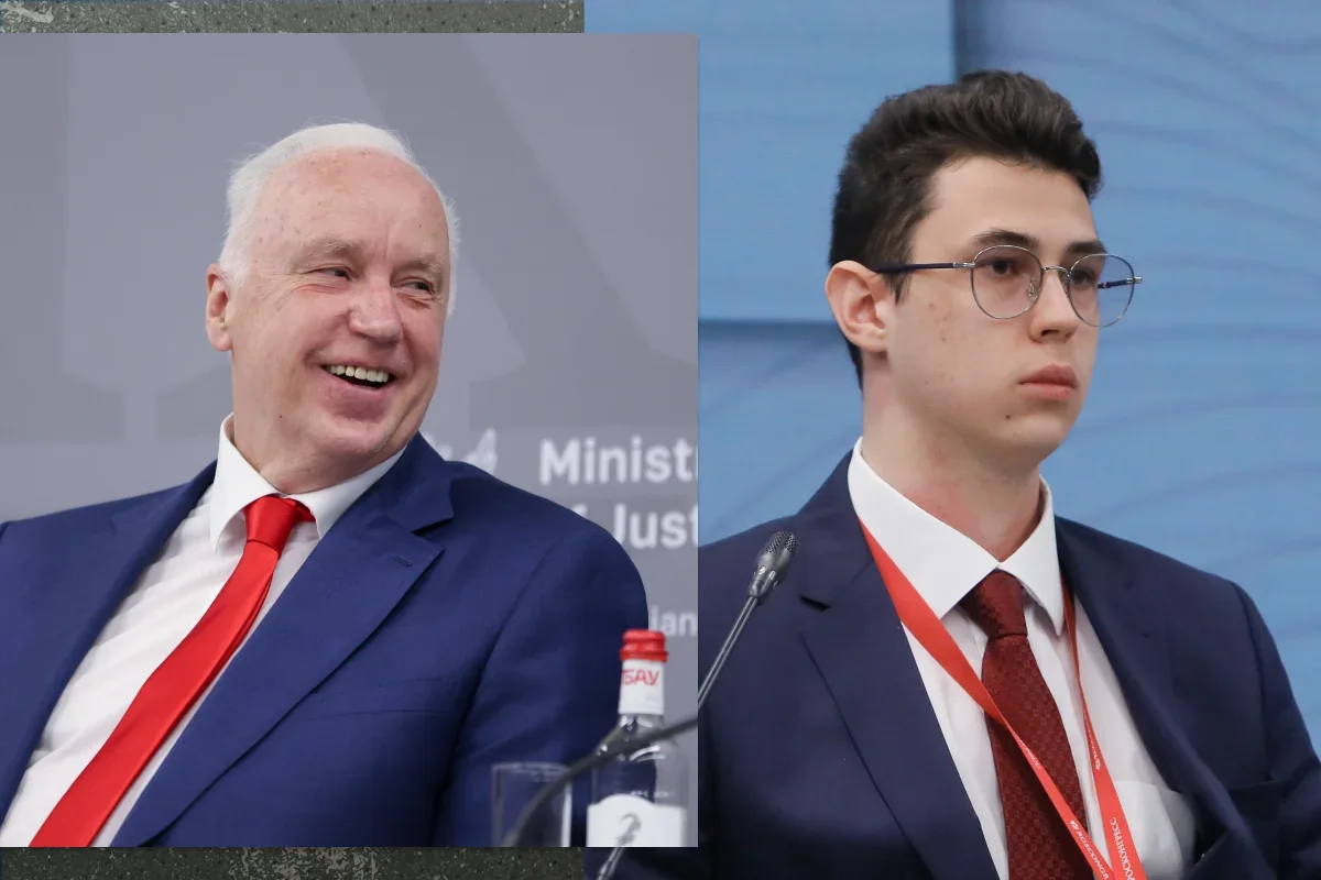 Alexander Bastrykin and his son Alexey at the St. Petersburg International Legal Forum. Photo: Valentina Pevtsova, Mikhail Kireyev / <a href="https://roscongress.org/">Roscongress</a>